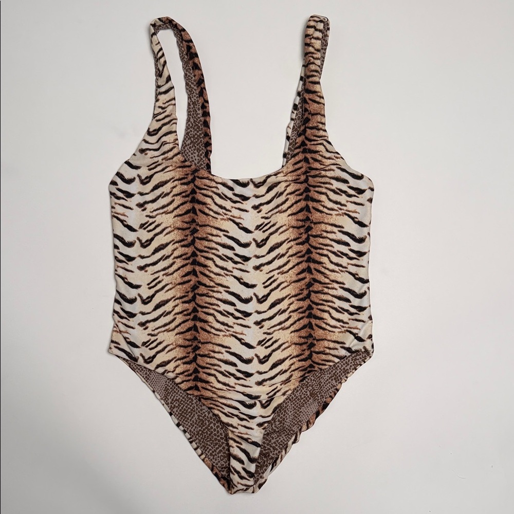 Acacia Swimwear Tiger Print One Piece - Picture 1 of 3